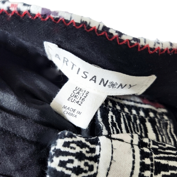 Boho Style Geometric Print Flat Front Shorts by Artesian NY | 12 - Picture 3 of 6